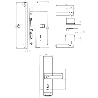 Cerradura Digital Inteligente YMF30 - Apertura Codigos/Tarjetas