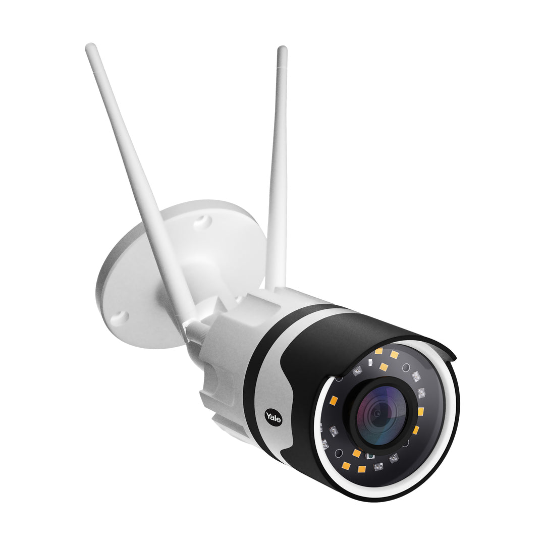 Camara WiFi/HD, V. Nocturna, Resistente a la Lluvia y App Yale Connect