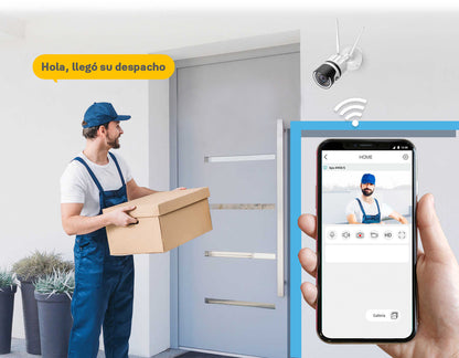Camara WiFi/HD, V. Nocturna, Resistente a la Lluvia y App Yale Connect