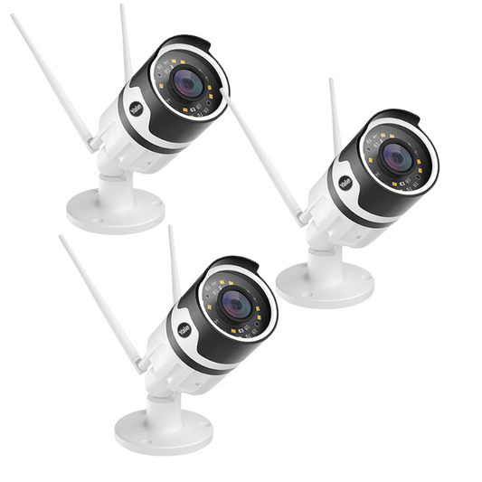 Pack 3 Camara WiFi/HD, V. Nocturna, Resistente a la Lluvia y App Yale Connect