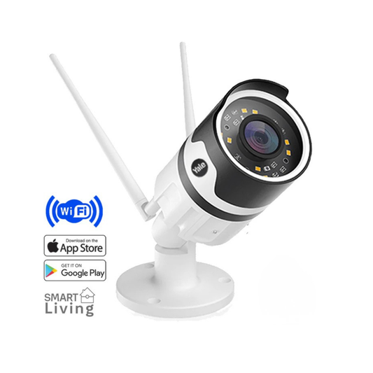 Camara WiFi/HD, V. Nocturna, Resistente a la Lluvia y App Yale Connect